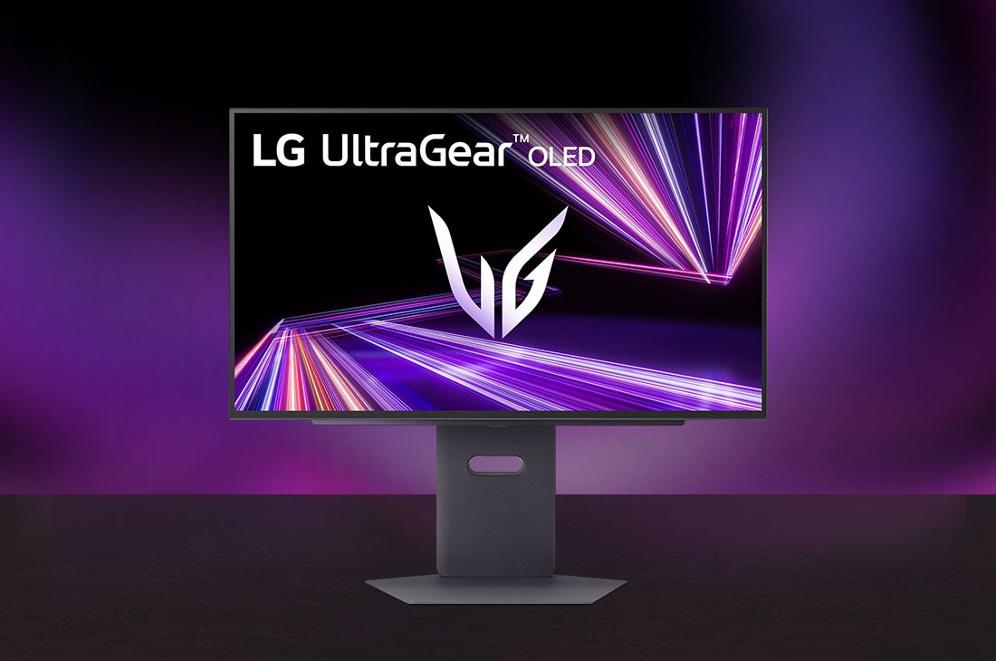 Monitor LG UltraGear 27GX790A con pantalla plana y base negra.