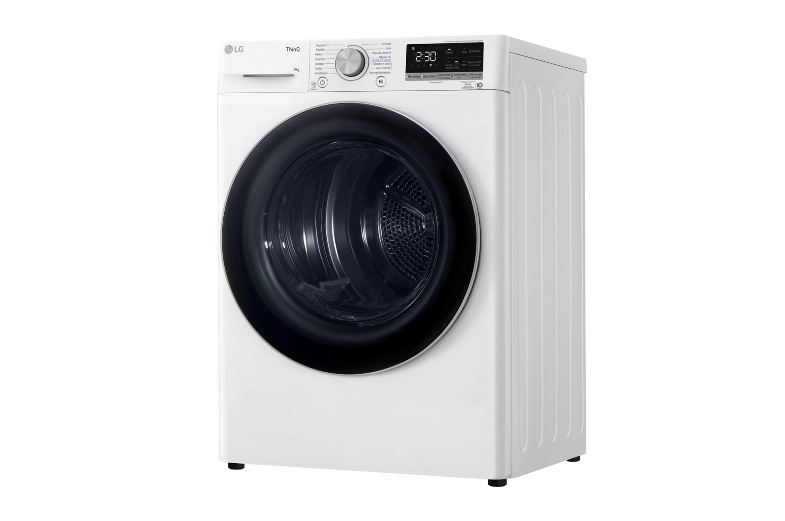 LG 9 kg, Eco Hybrid™ DUAL Inverter Hőszivattyús szárítógép, Automatikus kondenzátortisztítás és ThinQ™ WiFi funkció, RH90V9AV3N